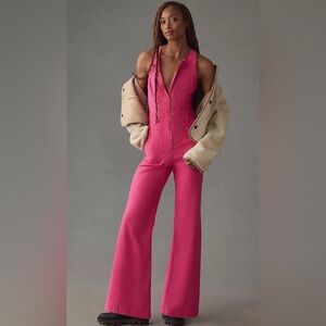 Anthropologie Maeve Naomi Pink Jumpsuit size 12